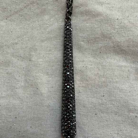 Fashion Necklace gun plated metal with black coloured crystals - Picture 7 of 8